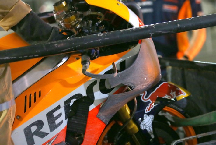 MotoGP Tests Qatar J1 : Le nouveau carénage a fait chuter Marquez