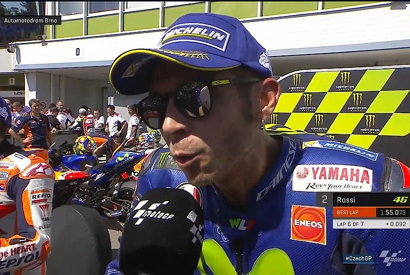 #CzechGP MotoGP Qualification : Valentino Rossi « à chaud » !