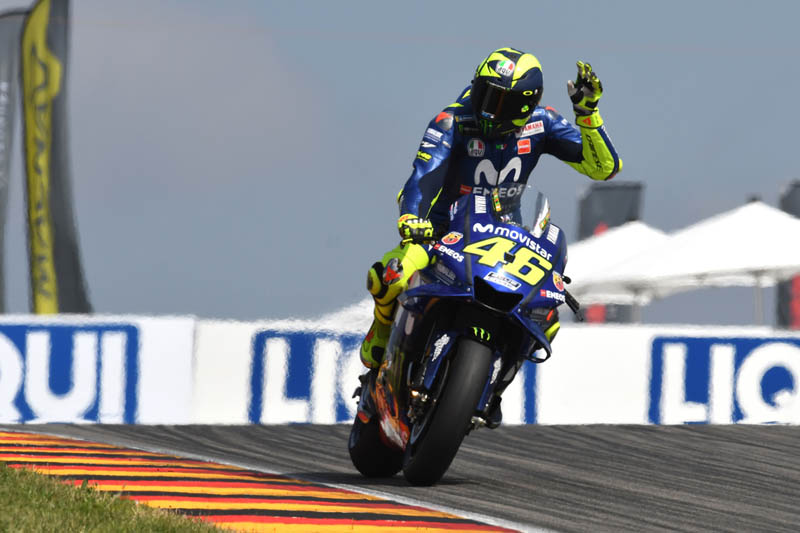 Grand Prix d’Allemagne Sachsenring MotoGP J.2 : Valentino Rossi satisfait mais encore indécis pour ses pneus !