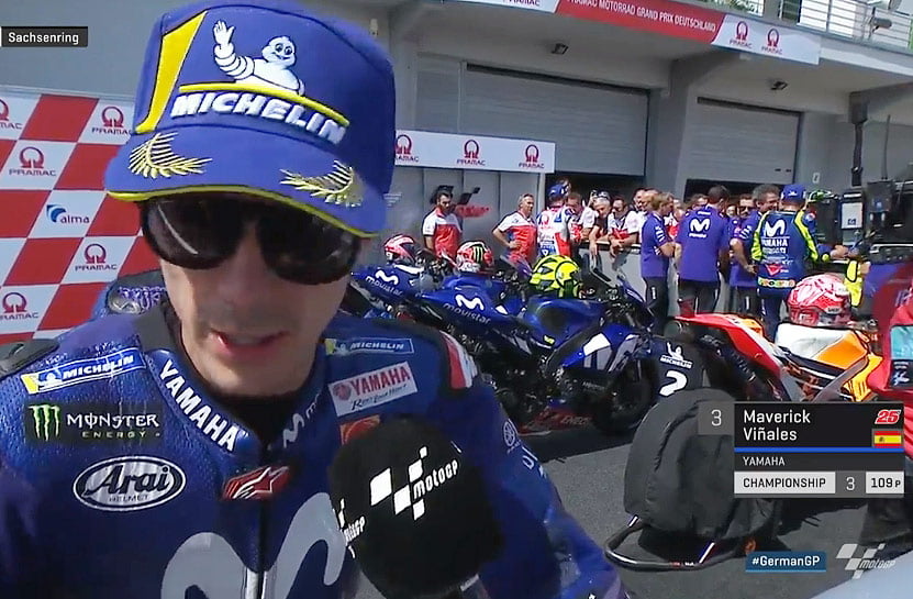 Grand Prix d’Allemagne Sachsenring MotoGP Course : Maverick Vinales « à chaud » !