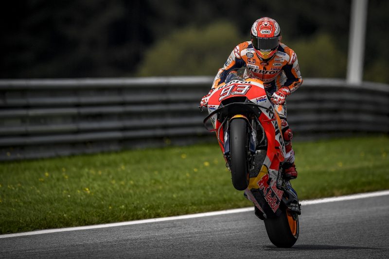 Grand Prix d’Autriche Red Bull Ring MotoGP J.3 Marc Marquez: « j’ai attaqué fort au début pour que les Ducati usent leurs pneus en tentant de me suivre ».