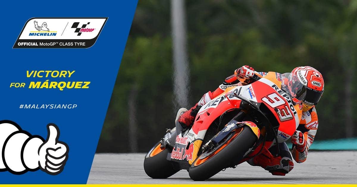 [CP] MotoGP : Un record pour Michelin et Marquez en Malaisie