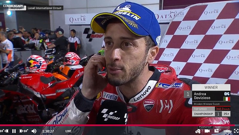 Grand Prix du Qatar, MotoGP, J3 , Course : Andrea Dovizioso « à chaud » !