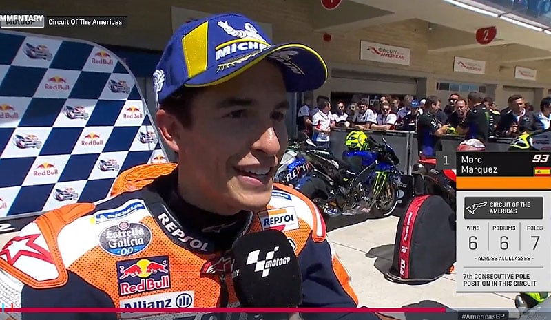 Austin, MotoGP, J2, Qualification : Marc Márquez « à chaud » !