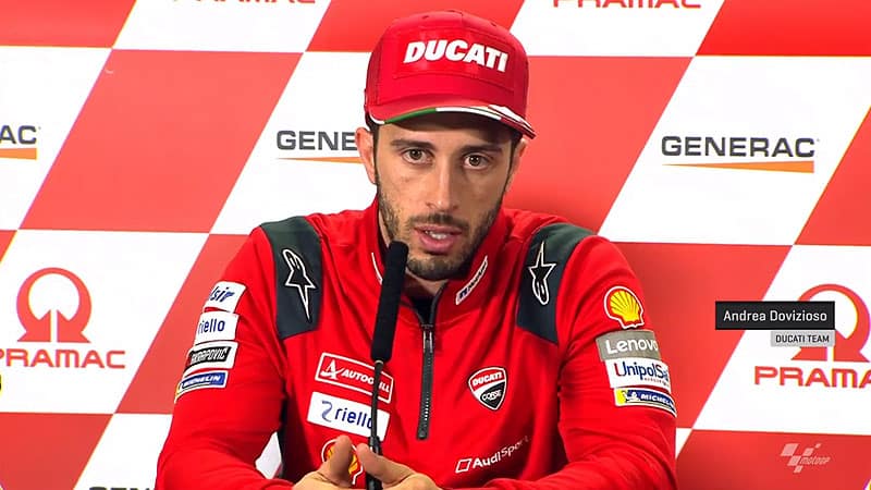 Australie MotoGP J2 Conférence Andrea Dovizioso (Ducati/11) : les ailerons et le vent, etc. (Intégralité)