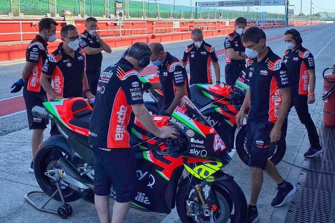 MotoGP Tests Misano J.1 : Aprilia se donne la note de 6,5 pour sa rentrée