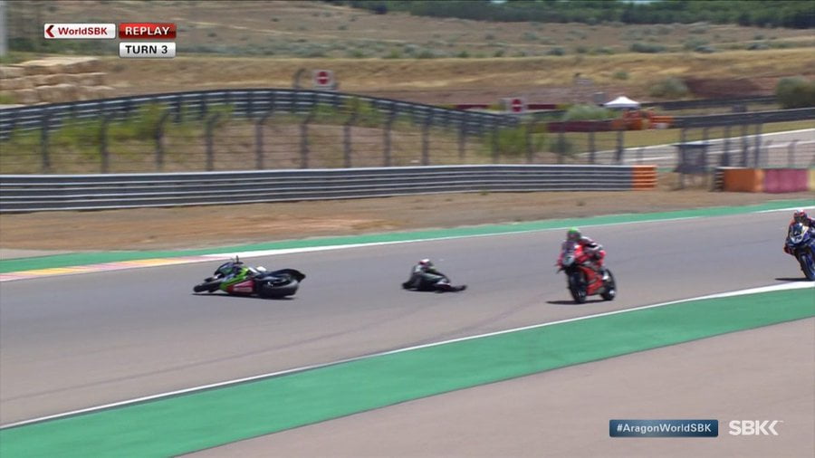 WSBK Aragon, un nouveau miracle sauve encore un pilote : Alex Lowes a eu chaud