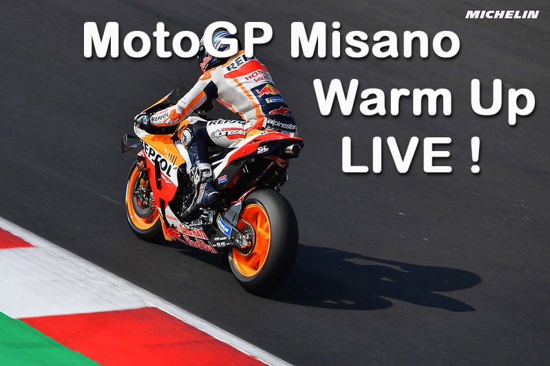 MotoGP LIVE Misano 2 Warmup : Un Márquez fait briller une Honda orange !