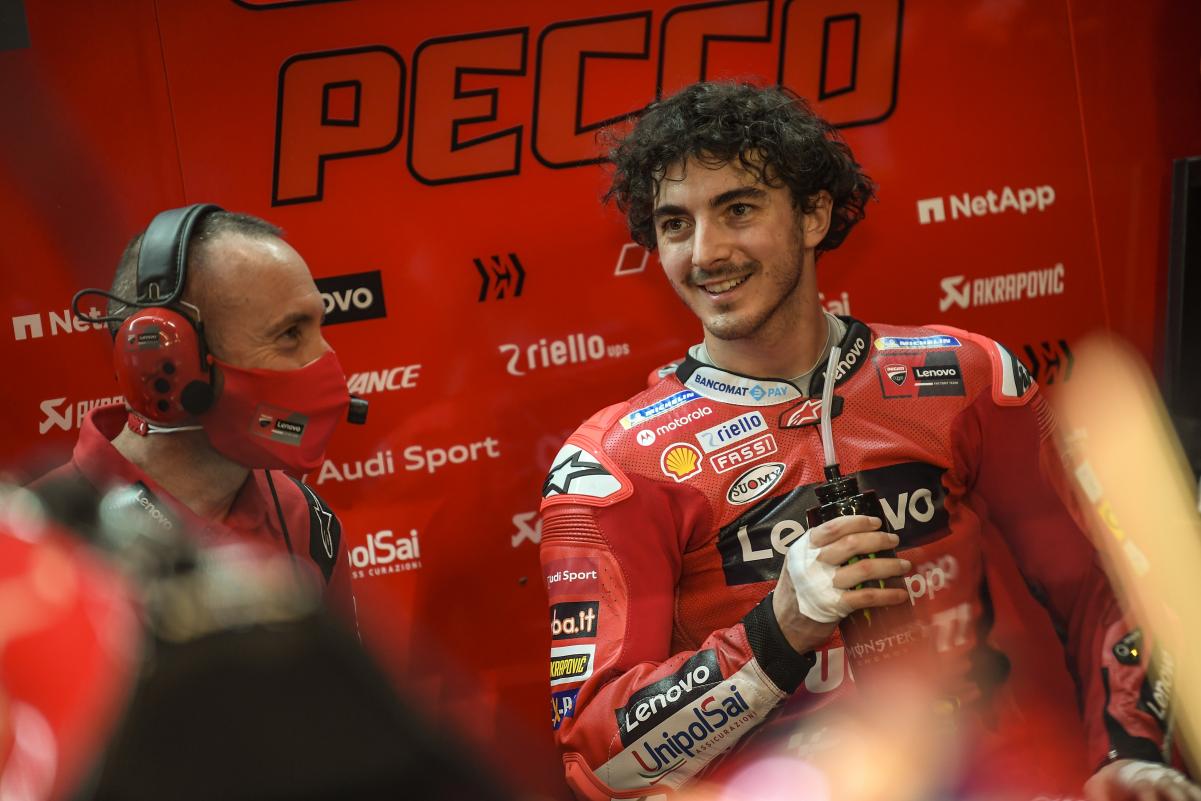 Bagnaia est heureux au Qatar. 