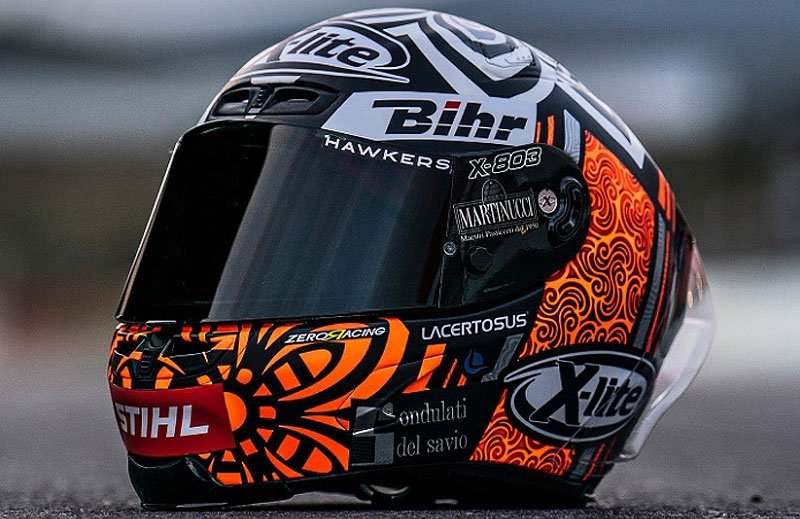 Moto2 : Le nouveau casque « tatoué » d’Arón Canet