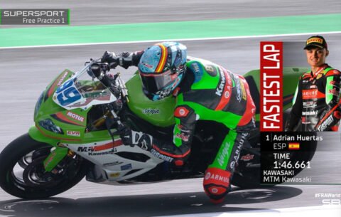 WSBK Supersport Magny-Cours FP1 : Adrián Huertas profite de l'explosion des chronos dans les dernières secondes...