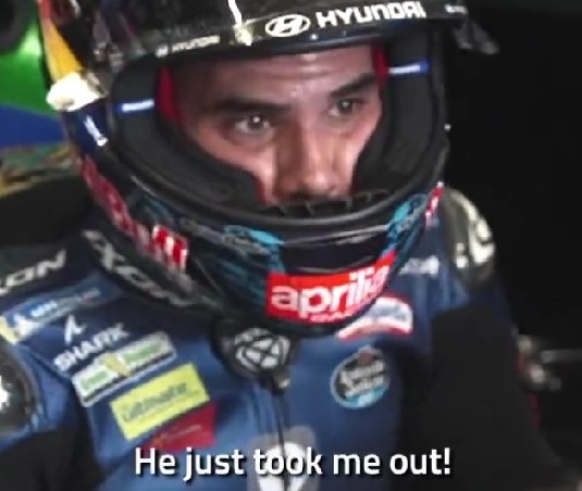MotoGP Pays-Bas Assen Miguel Oliveira (Aprilia/11) VIDEO : « j’ai été écarté par Johann Zarco entre les virages 10 et 11 »