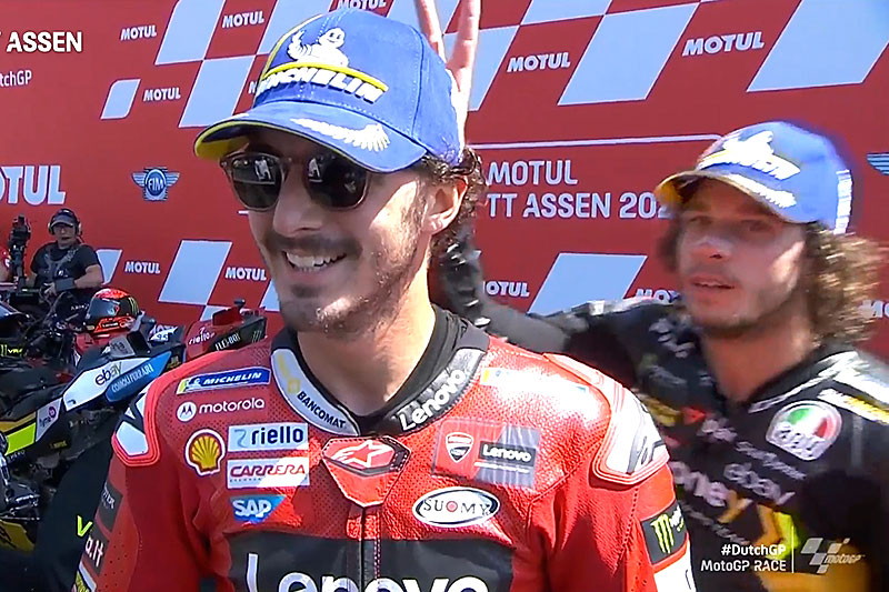 MotoGP Pays-Bas Assen J3 : Francesco Bagnaia (Ducati/1) « A chaud » !