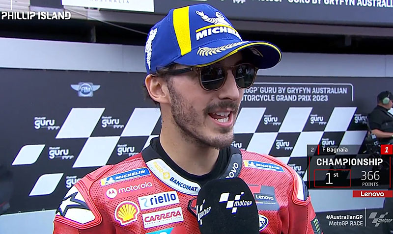 MotoGP Australie Course : Francesco Bagnaia (Ducati/2) « A chaud » !