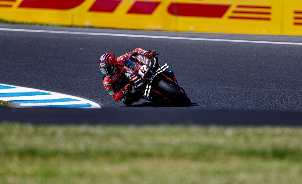 MotoGP Australie J1, Maverick Viñales (Aprilia/3) : « nous sommes forts à la fois sur le tour lancé et sur le rythme »