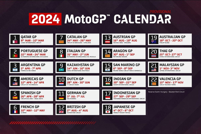 MotoGP, ça grogne côté pilotes à propos du calendrier 2024 : ils n'ont pas  tenu leur promesse, ils nous paient pour ça mais … - Paddock GP