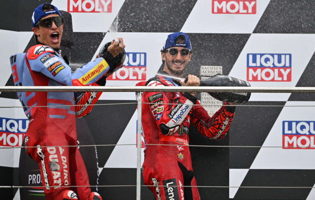 MotoGP, Pecco Bagnaia : « on disait que Marc Marquez avec la Ducati allait gagner, maintenant on dit qu’il n’a pas la même moto »