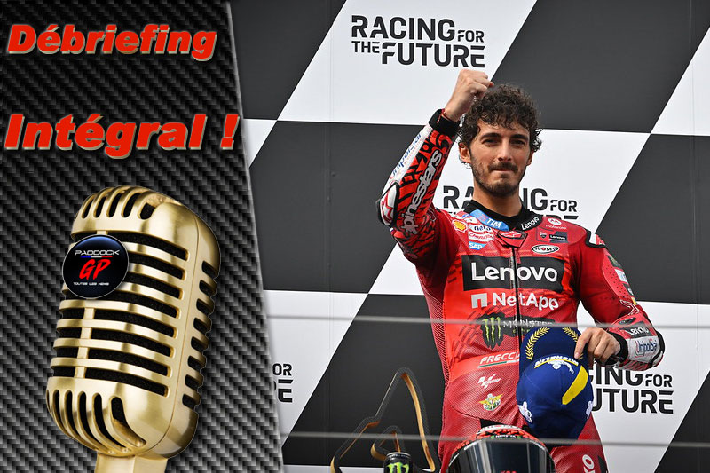 MotoGP Autriche J3 Débriefing Francesco Bagnaia (Ducati/1) : Vale, Misano, le respect, la moto, les pneus, le départ de Marc Marquez, etc. (Intégralité)