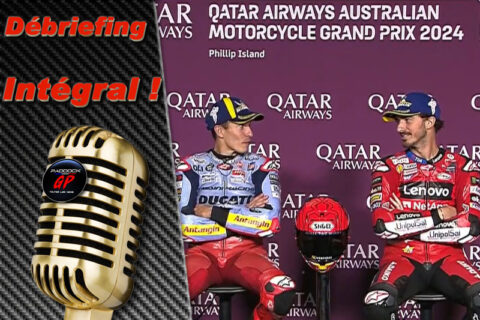 MotoGP Australie J3, Débriefing Francesco Bagnaia (Ducati/3) : "Tu m'as fait une faveur ?", etc. (intégralité)