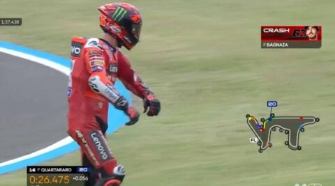 MotoGP Argentine J1, Pecco Bagnaia (Ducati/10) frôle la catastrophe ! « Je me suis fait assommer »