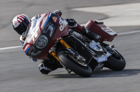 Daytona, King of the Baggers J3, Débriefing Loris Baz : "c'est juste l'impact sur le sol qui a fait exploser le coude à l'intérieur du cuir"